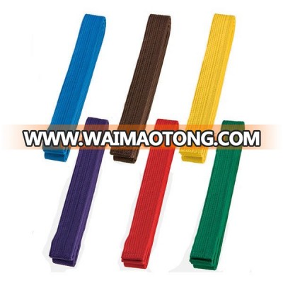 high quality 100% cotton martial arts taekwondo martial arts color belts cinturones karate judo belt